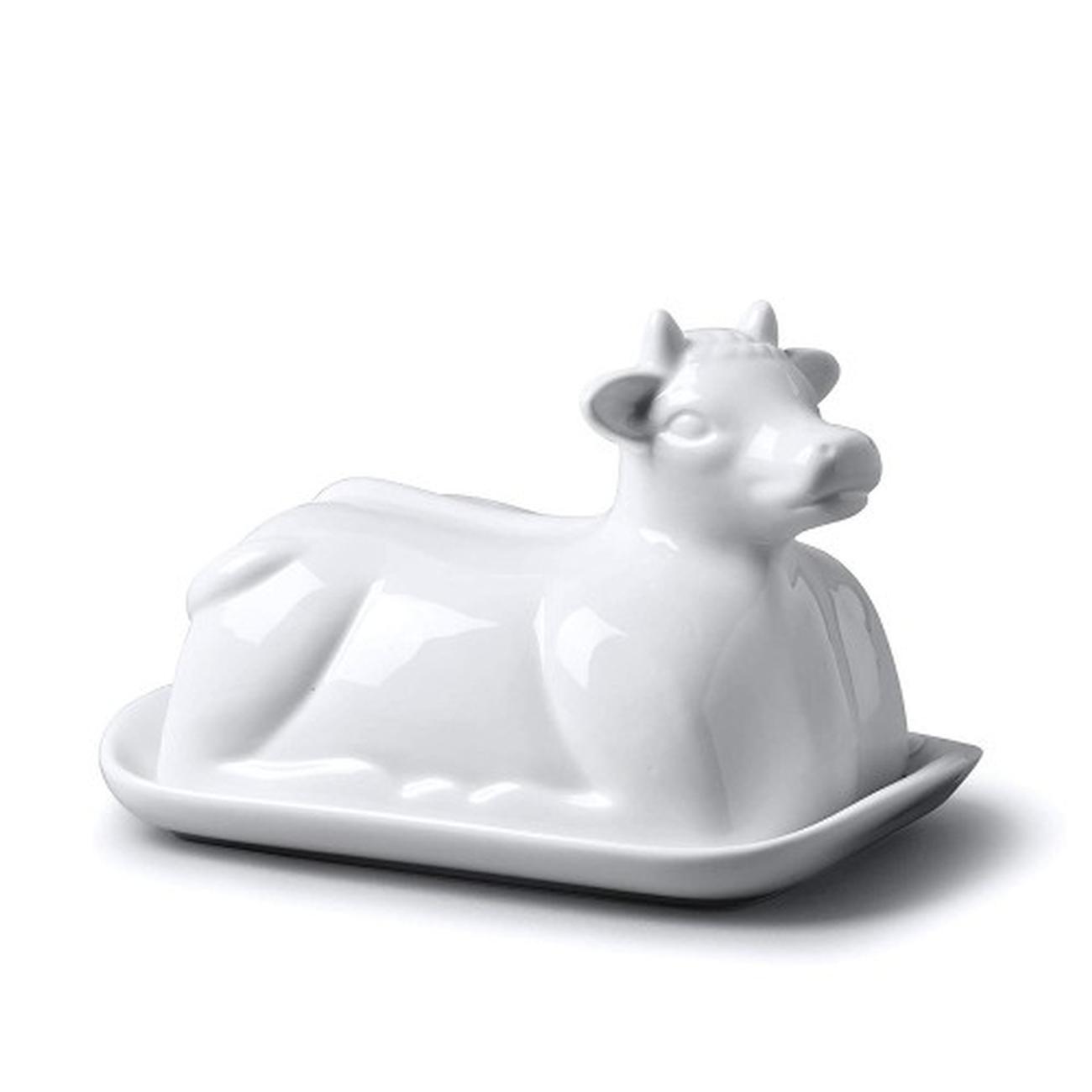 w-m-bartleet-sons-cow-butter-plate-and-lid-19cm - W M Bartleet & Sons Cow Butter Dish 19cm