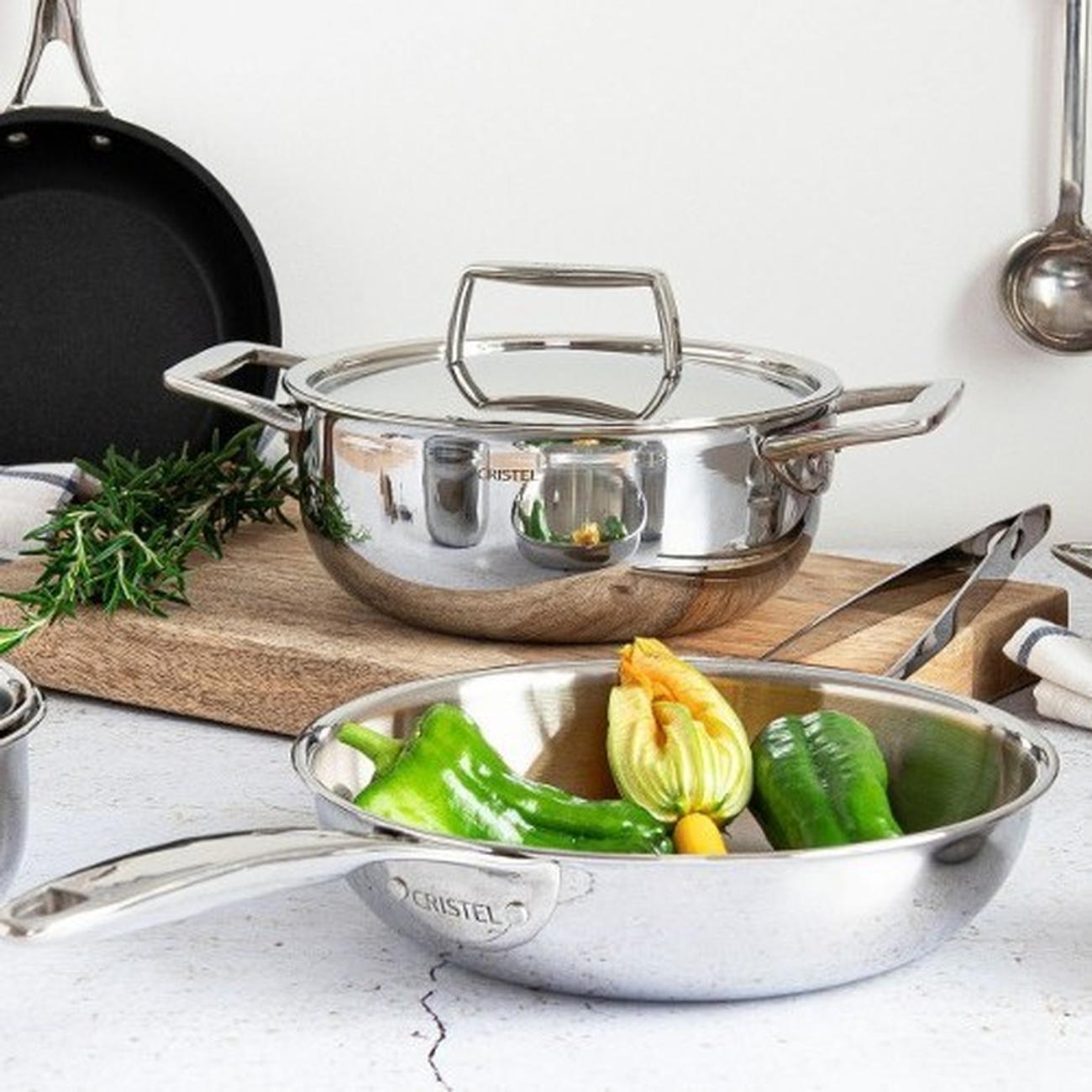 cristel-castel-pro-stainless-steel-lid-16cm - Cristel Castel'Pro Stainless Steel Lid 16cm