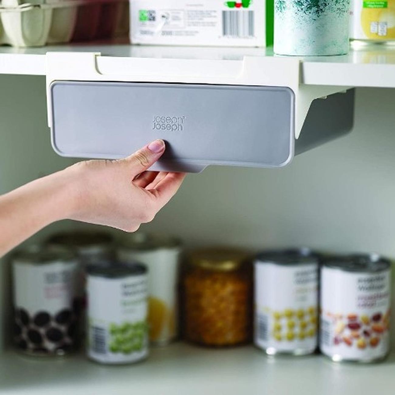 joseph-joseph-cupboardstore-undershelf-drawer-grey - Joseph Joseph CupboardStore Under-shelf Drawer