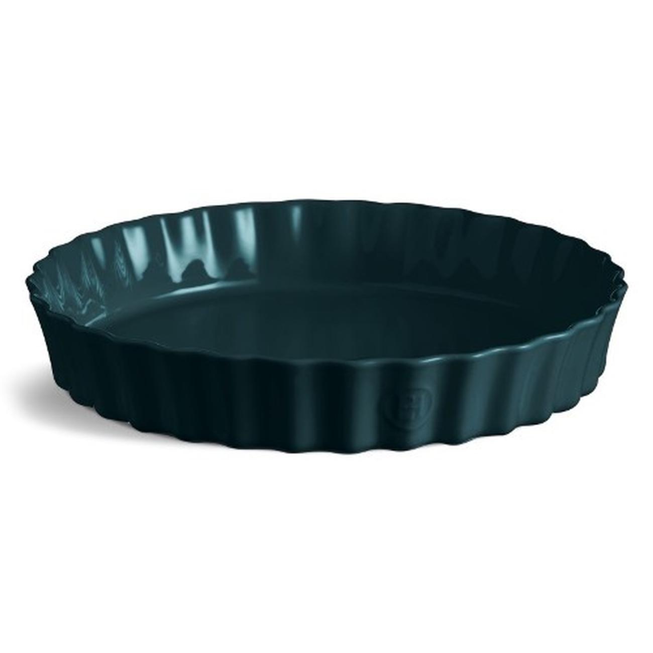 emile-henry-deep-tart-dish-ocean-blue-28cm - Emile Henry Deep Flan Dish Ocean Blue 28cm