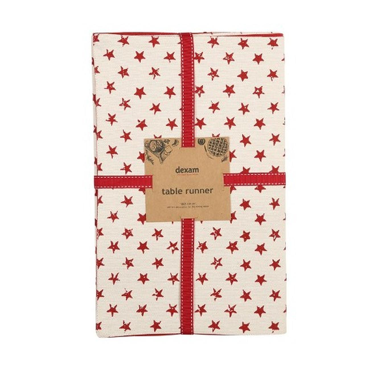 dexam-Christmas-star-table-runner-natural - Dexam Christmas Star Table Runner