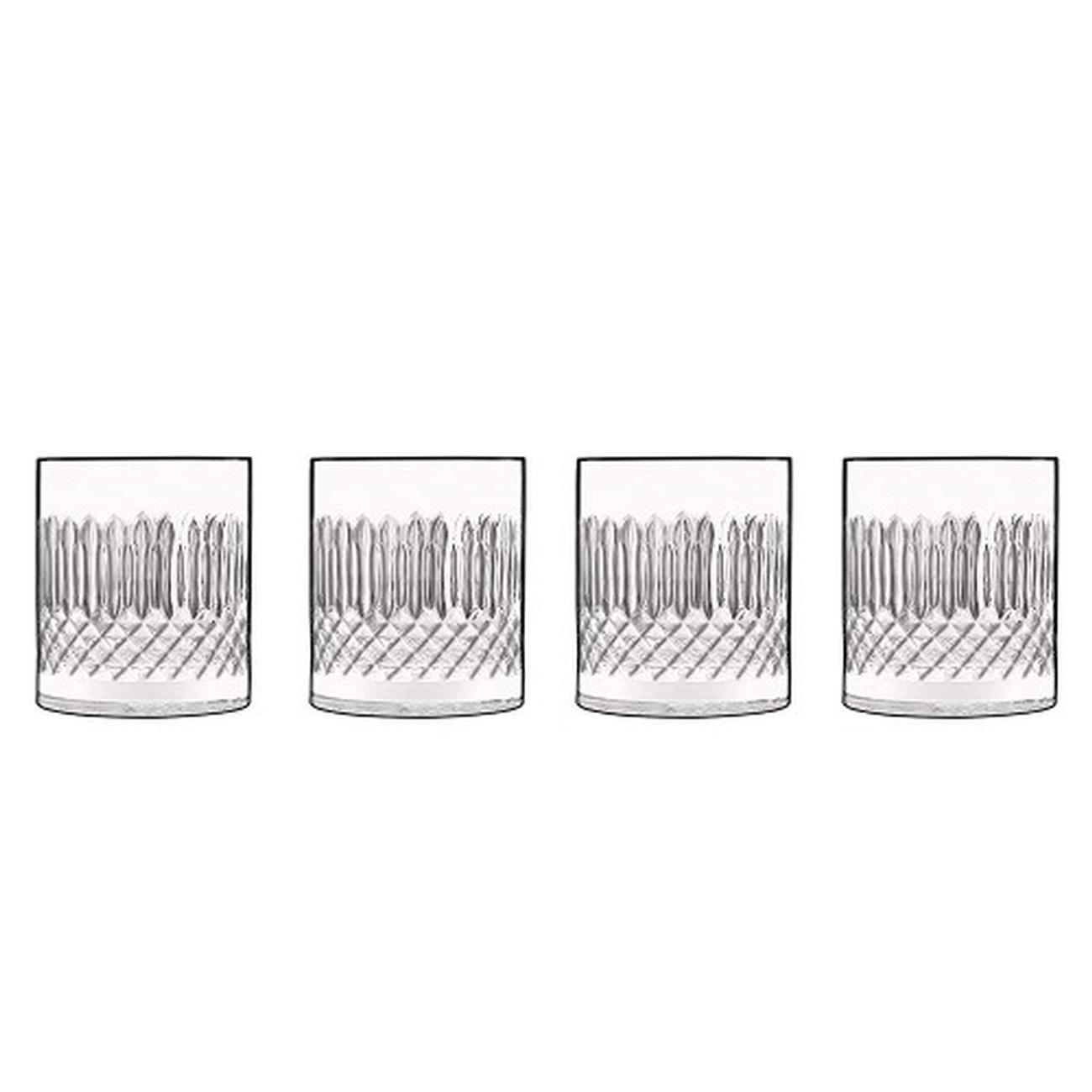 Luigi Bormioli Diamante DOF Whiskey Glass Set of 4