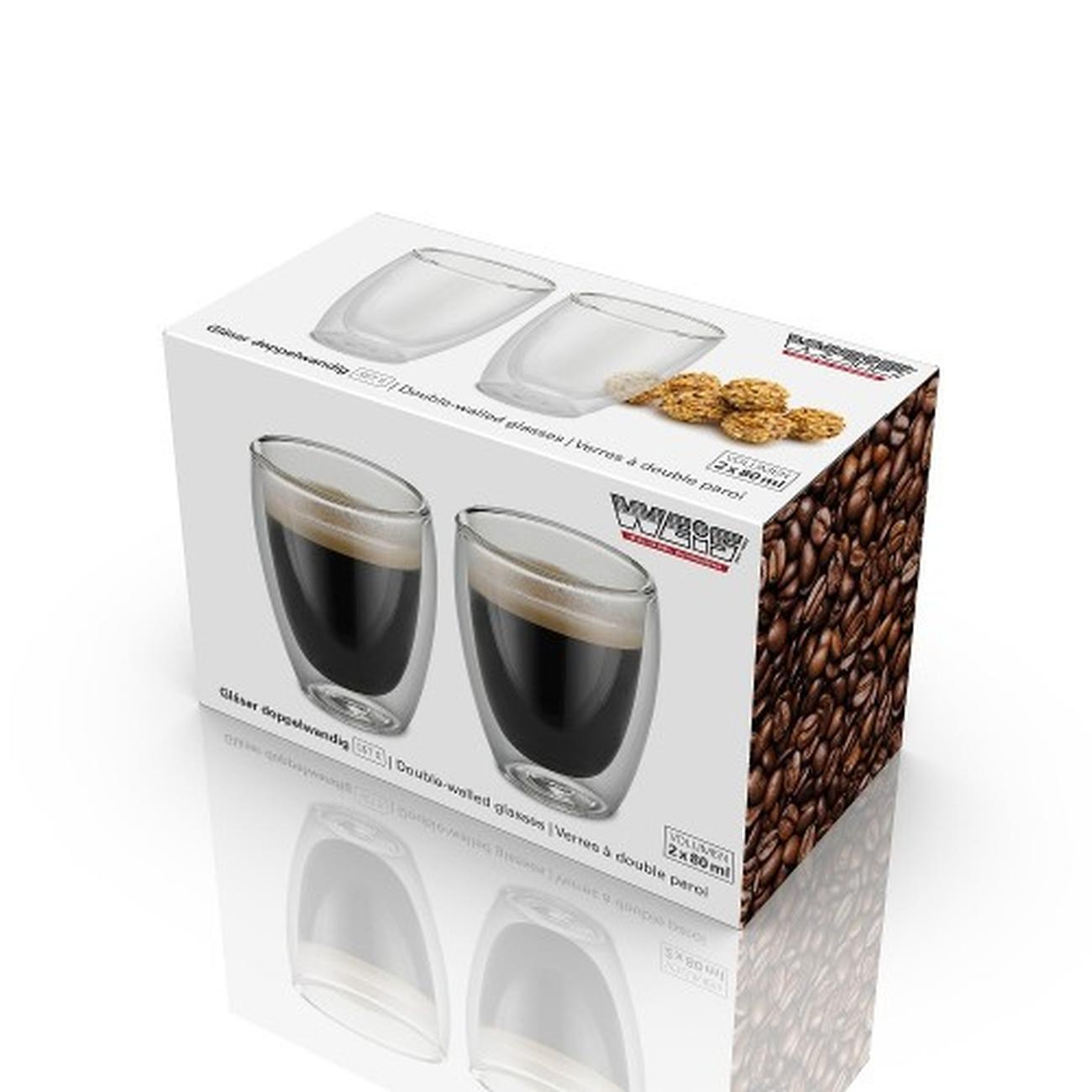 weis-set-of-2-double-walled-glass-cups-80ml - Double-Walled Glasses 2pc Set 80ml