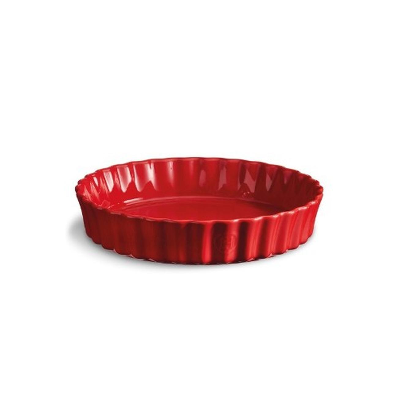 emile-henry-deep-tart-dish-red-24cm - Emile Henry Deep Flan Dish Red