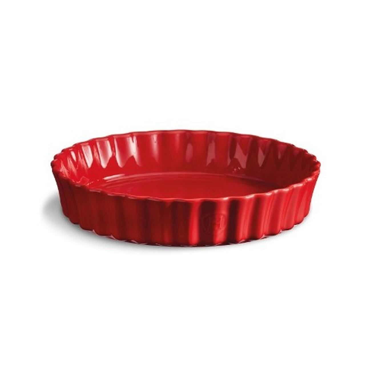 emile-henry-dish-pie-dish-28cm-red - Emile Henry Deep Flan Dish Red 28cm