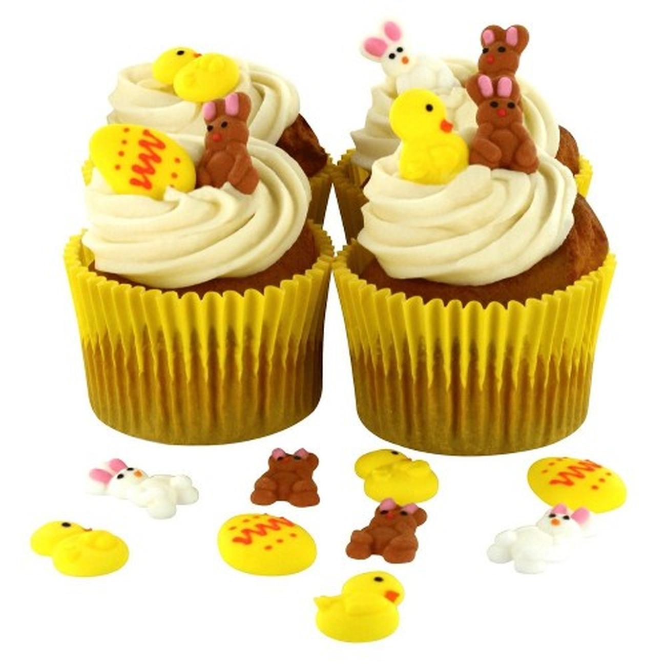 culpitt-sugar-decorations-chick-egg-rabbit-12pc - Culpitt Sugar Piping Easter 12pc
