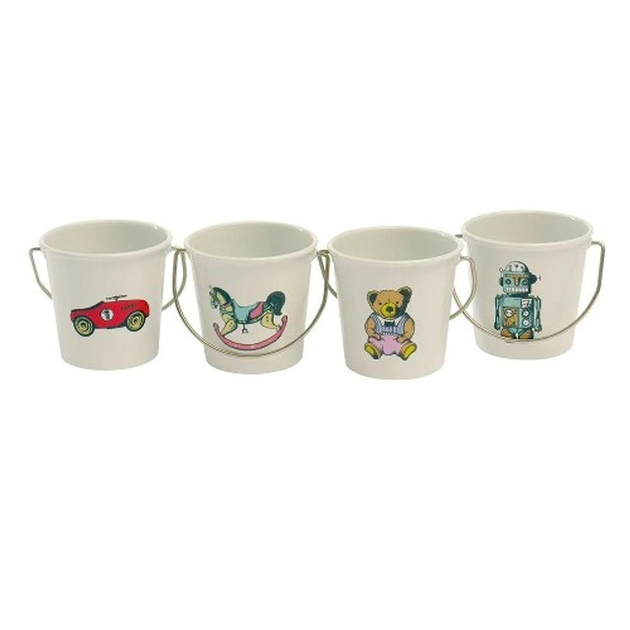 eddingtons-egg-cups-pails-set-of-4-vintage-toys - Eddingtons Vintage Toys Egg Cups Set of 4