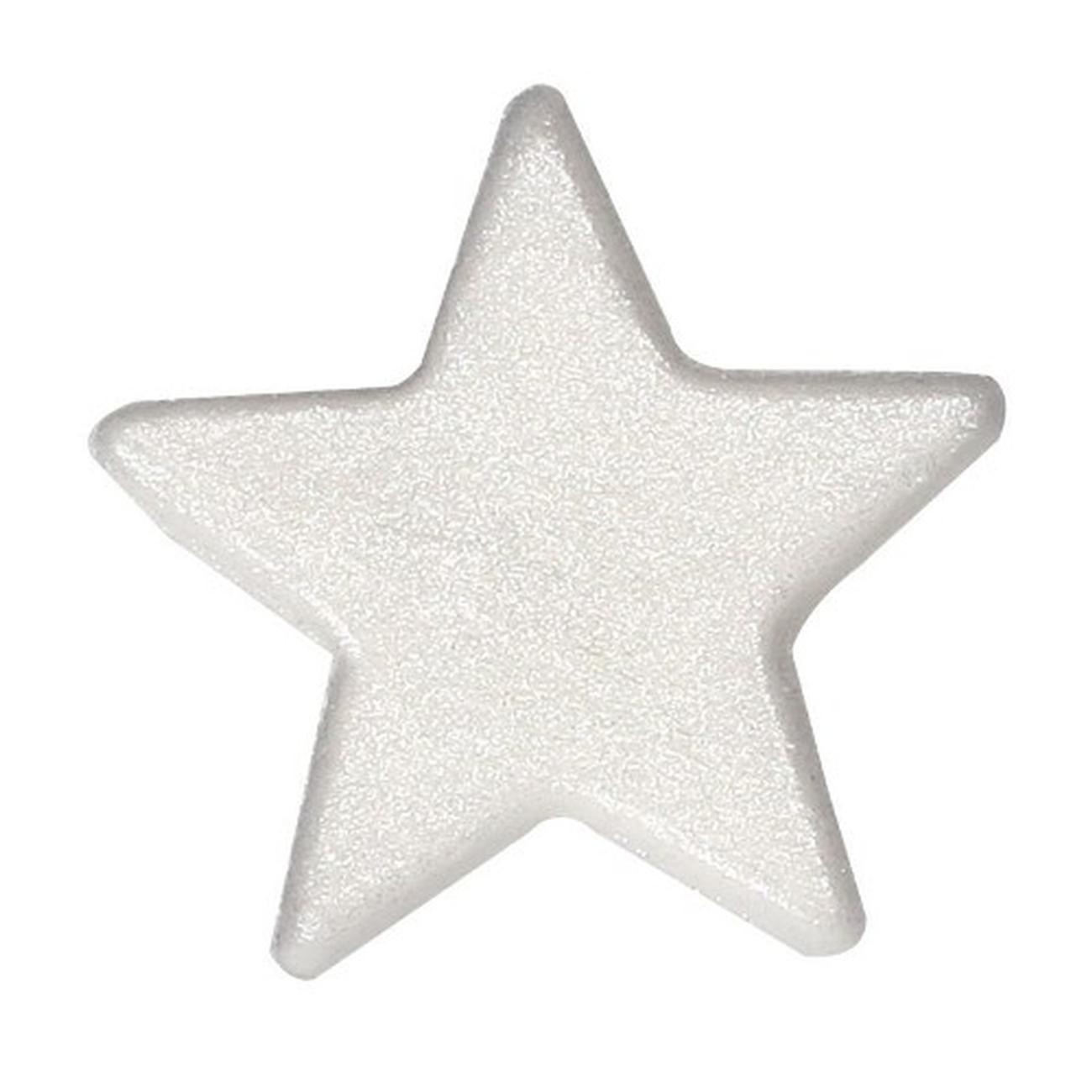 culpitt-sugar-moulded-silver-stars-12pc-19mm - Culpitt Sugar Decorations Moulded Stars Lustre Silver 12pc