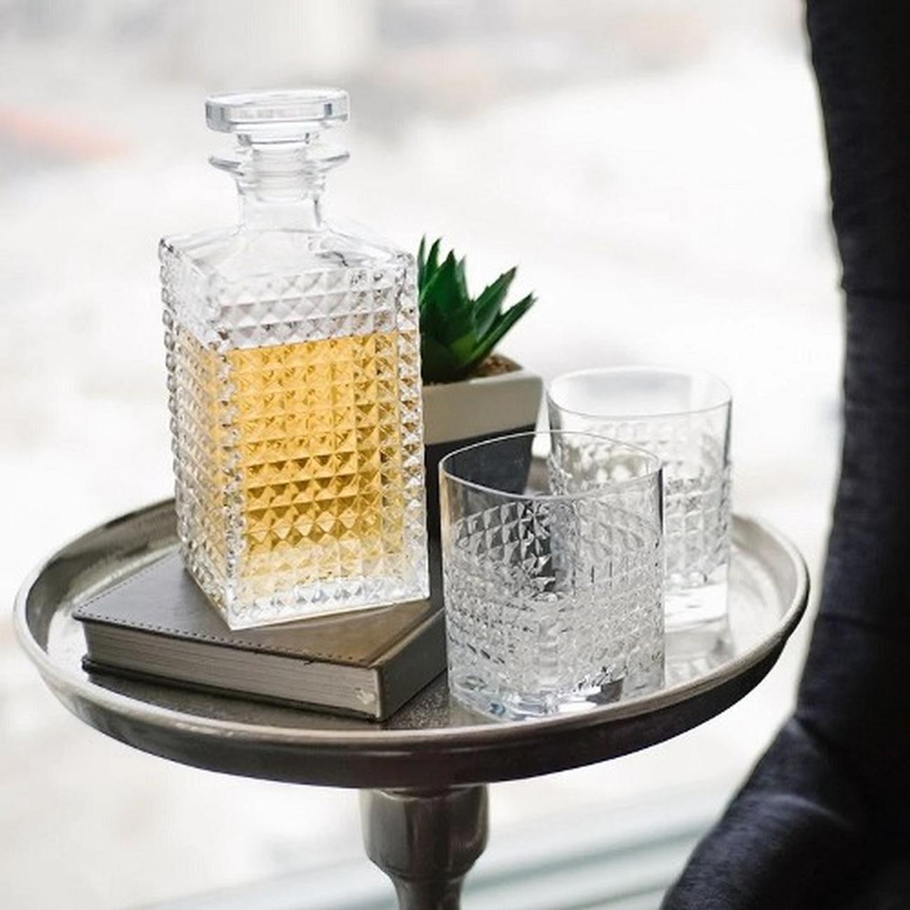 luigi-bormioli-elixir-4-piece-whiskey-decanter-and-glasses-set - Luigi Bormioli Elixir 5pc Whiskey Set