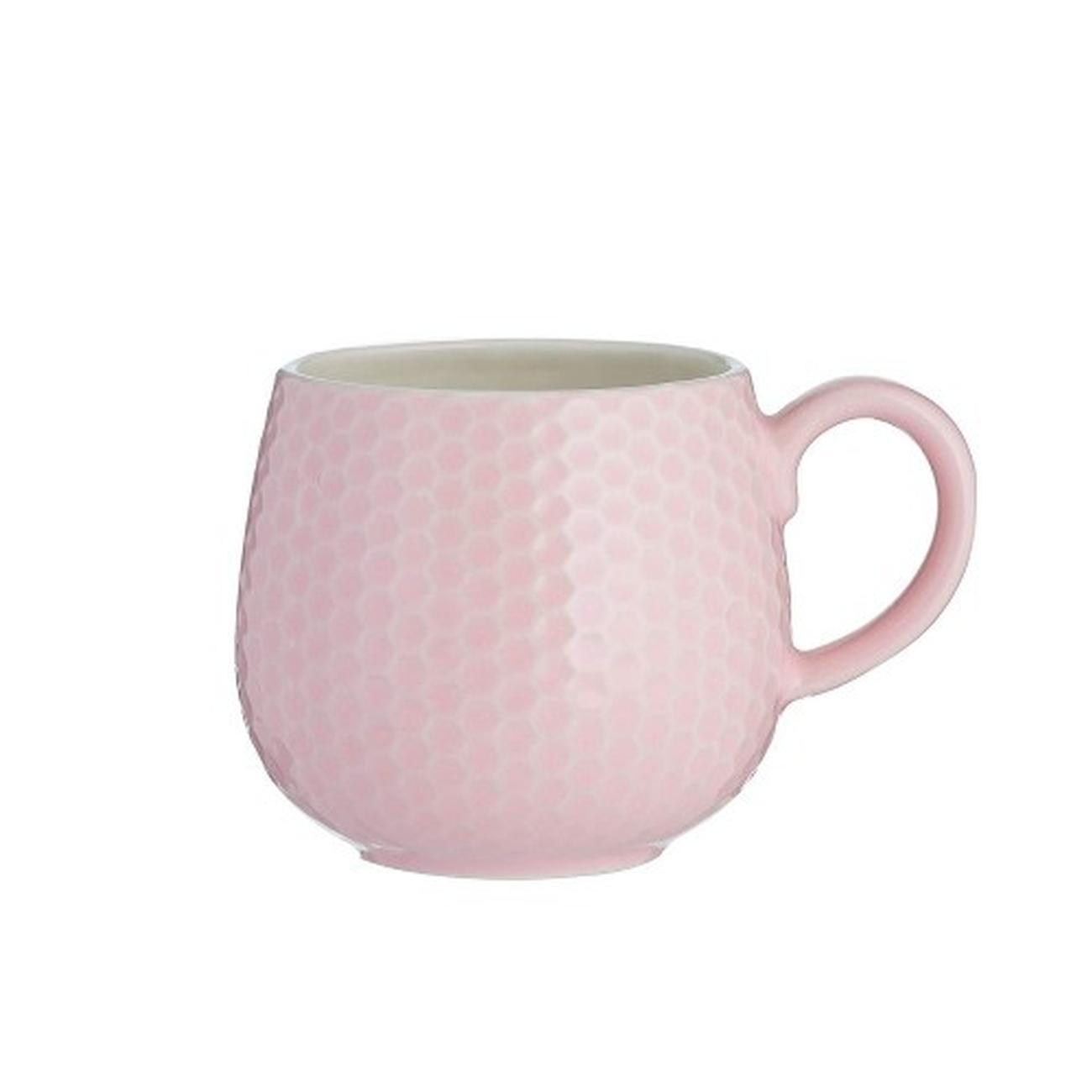 mason-cash-embossed-honeycomb-mug-pink - Mason Cash Embossed Honeycomb Pink Mug