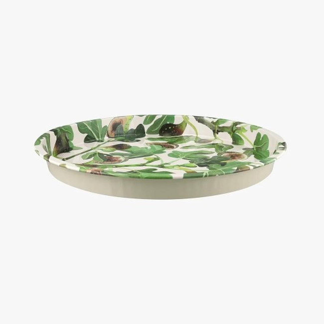emma-bridgewater-figs-fruits-deepwell-round-tray - Emma Bridgewater Figs Round Tin Tray