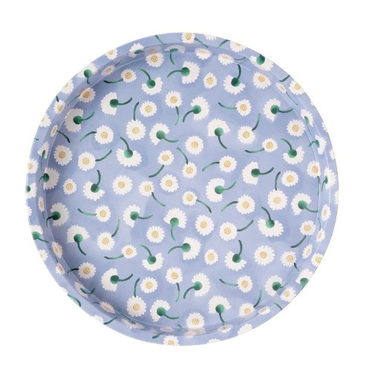 emma-bridgewater-blue-daisy-round-deepwell-tray - Emma Bridgewater Spring Daisy Round Tin Tray