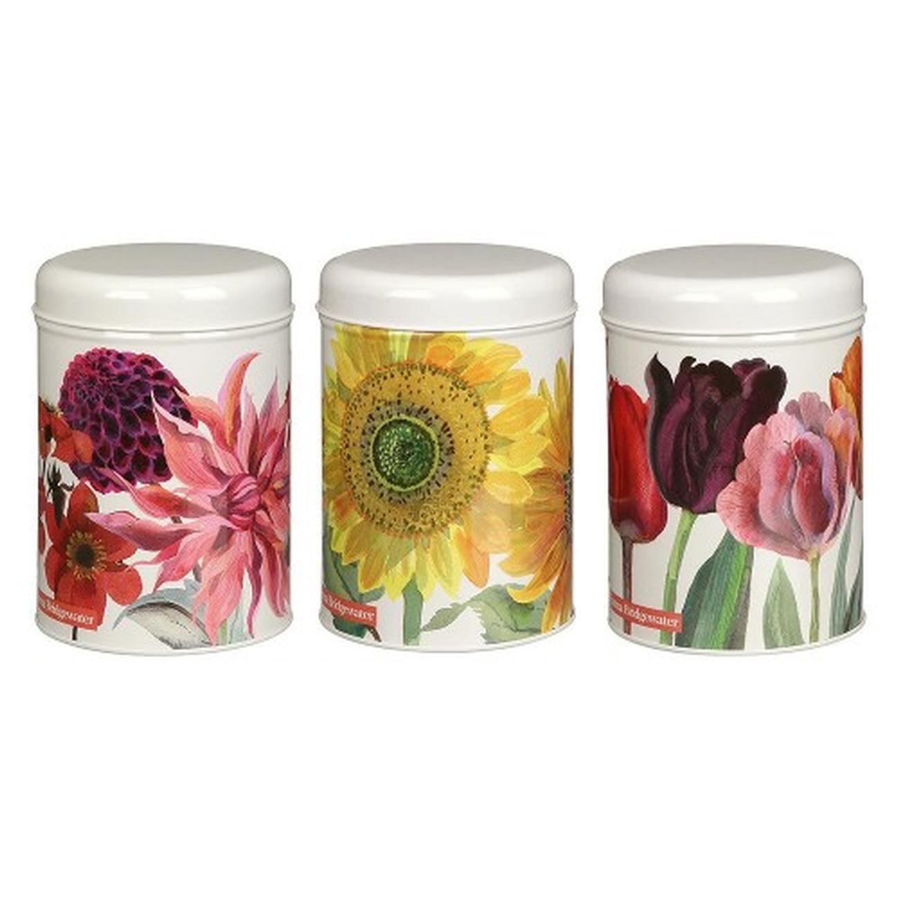 emma-bridgewater-flowers-round-caddies-set-of-3 - Emma Bridgewater Flowers Set of 3 Round Caddies