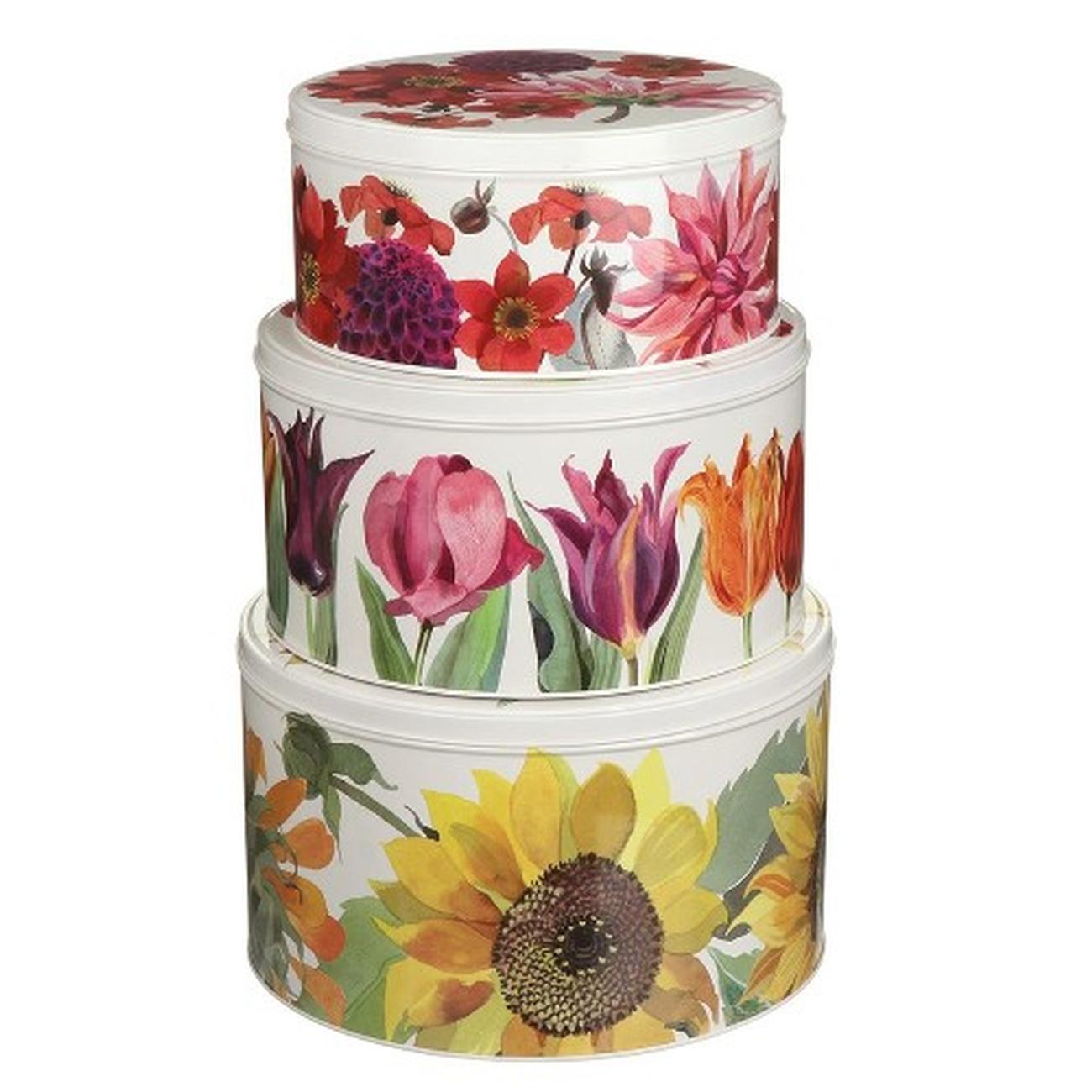 emma-bridgewater-flowers-round-cake-tin-small - Emma Bridgewater Flowers Round Cake Tin Small