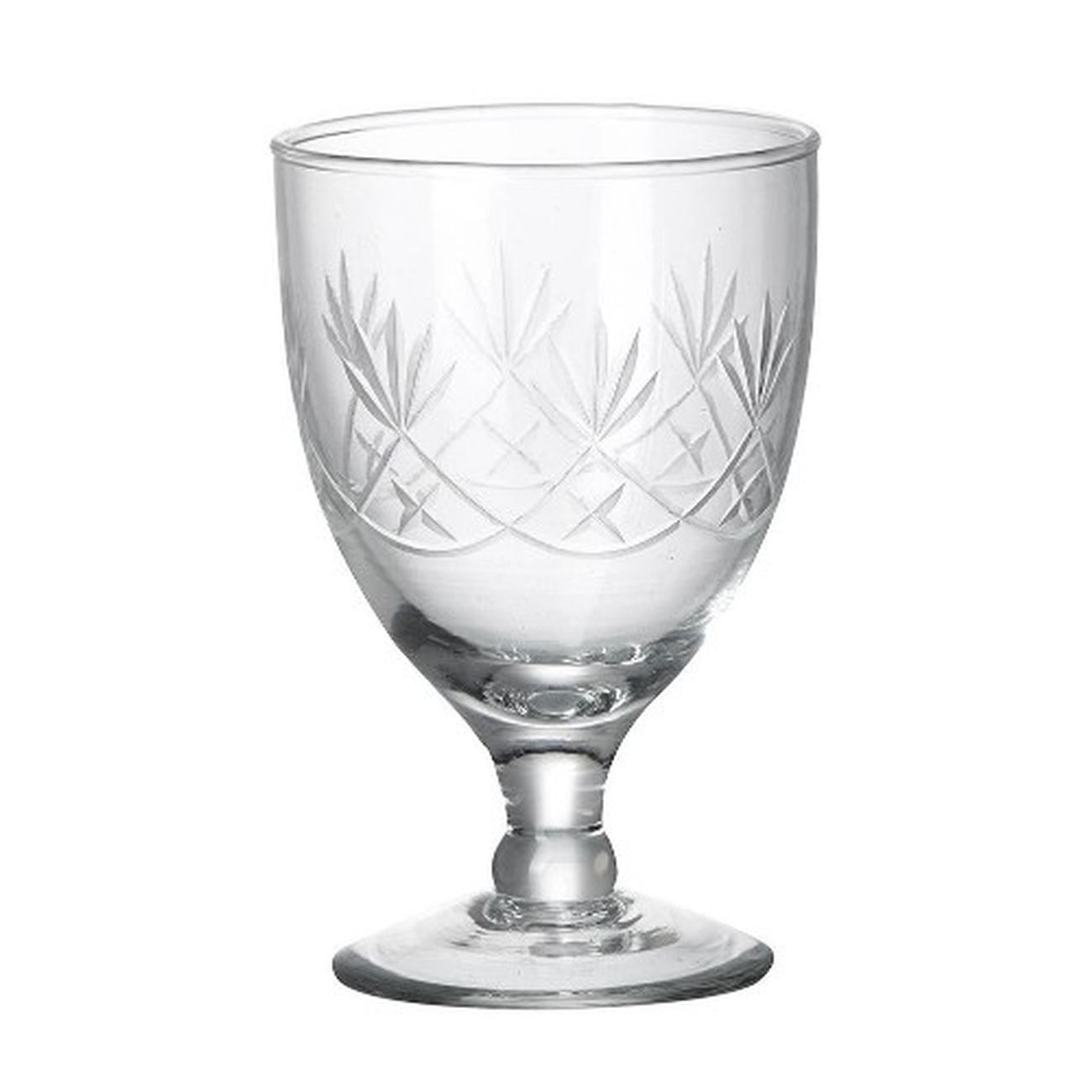 Etched Brandy Snifter Glass