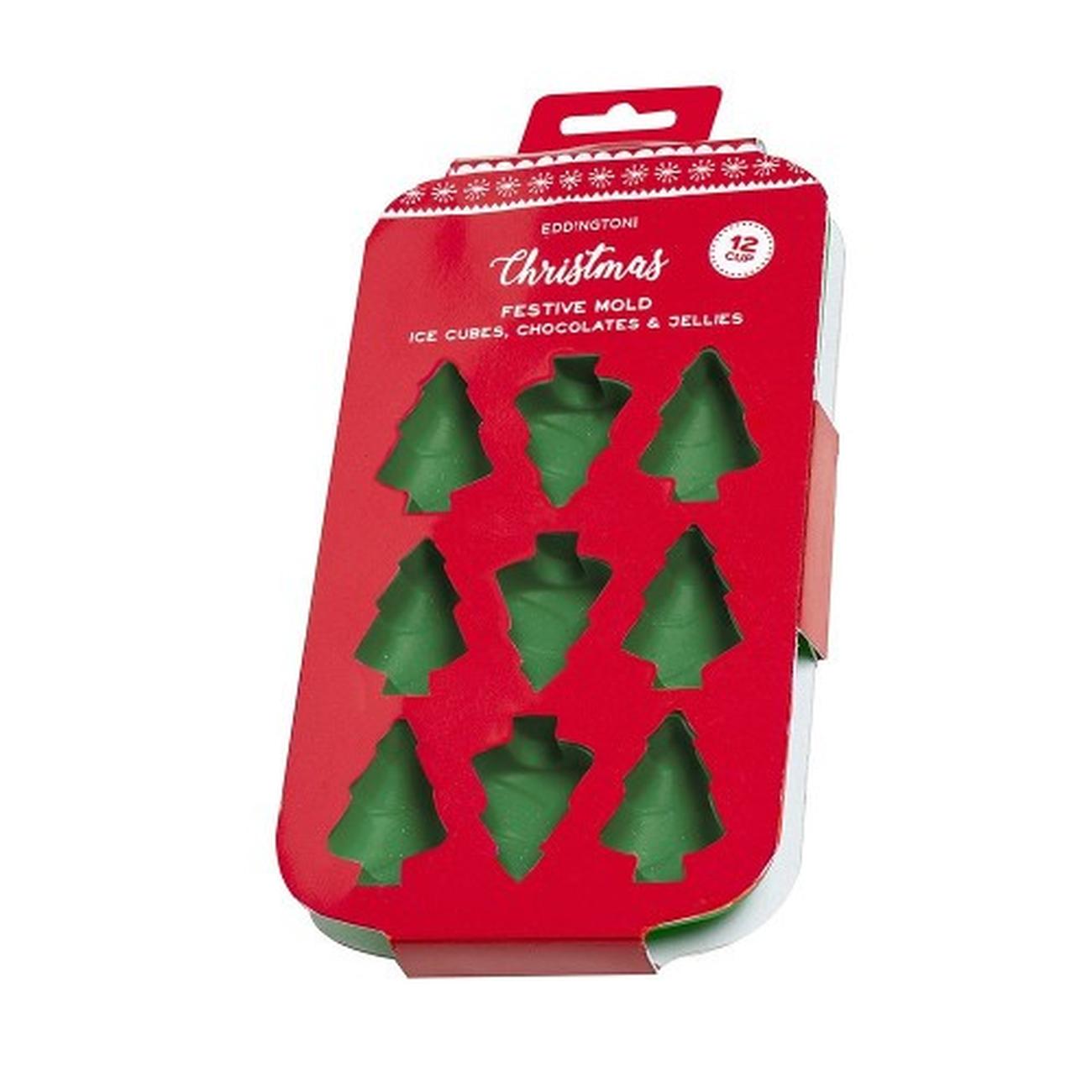 eddingtons-Christmas-tree-silicone-tray-12 - Eddingtons Festive Mold Christmas Tree Silicone Tray 12 Cup