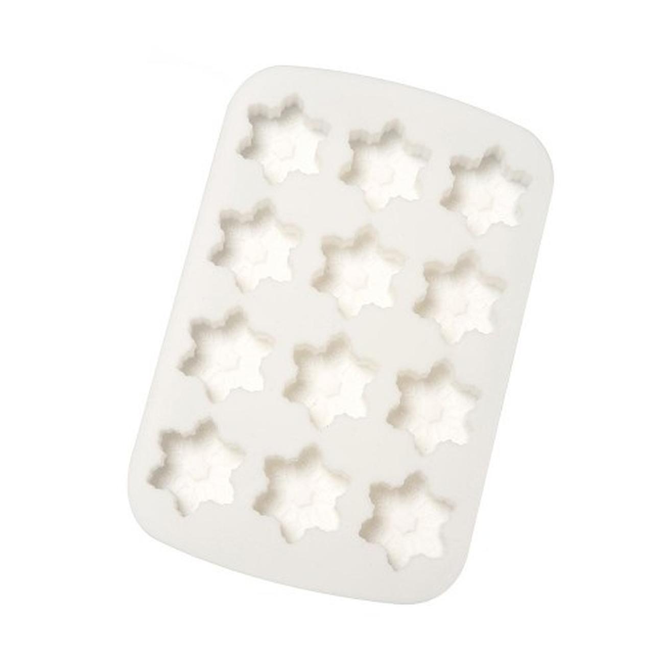 eddingtons-christmas-snowflake-silicone-tray-12 - Eddingtons Festive Mold Snowflake Silicone Tray 12 Cup