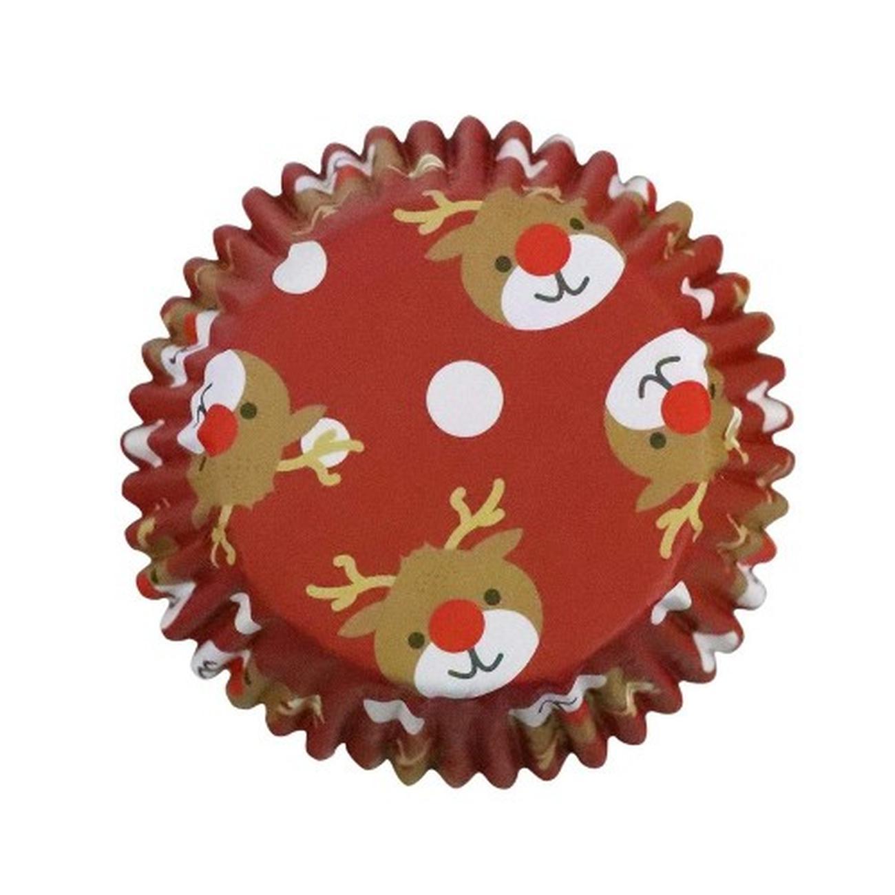 PME-30-foil-baking-cases-Christmas-reindeer - PME 30 Foil Baking Cases Christmas Reindeer
