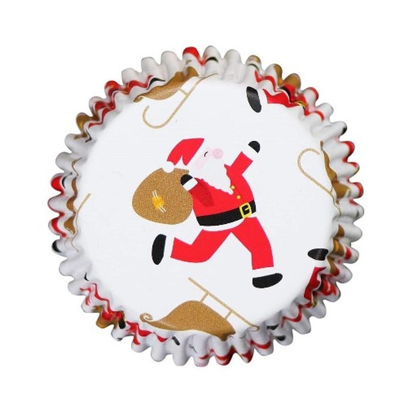 PME-30-foil-baking-cases-santa-and-sleigh - PME 30 Foil Baking Cases Santa & Sleigh