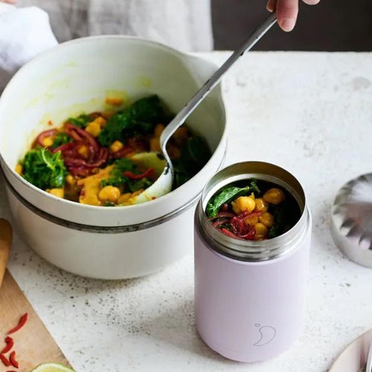 chillys-500ml-food-flask-blush-purple - Chilly's Food Pot Blush Purple 500ml