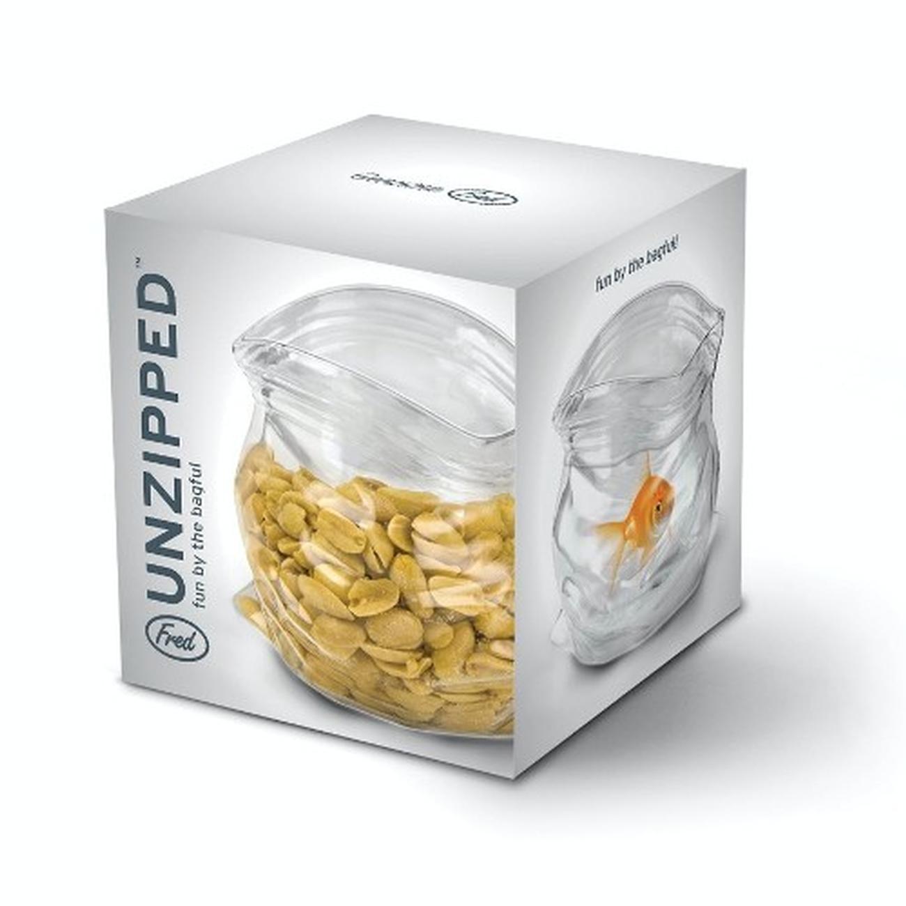 fred-unzipped-glass-jar - Fred Unzipped Glass Jar