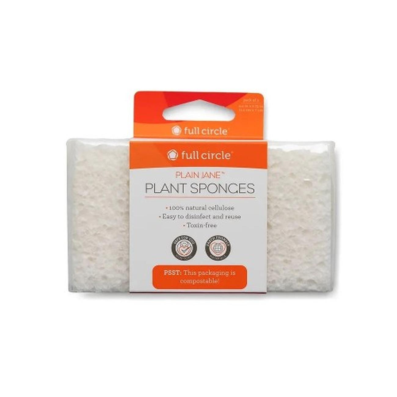 full-circle-plain-jane-plastic-free-3pc-sponges - Full Circle Plain Jane Plastic Free 3pc Sponge