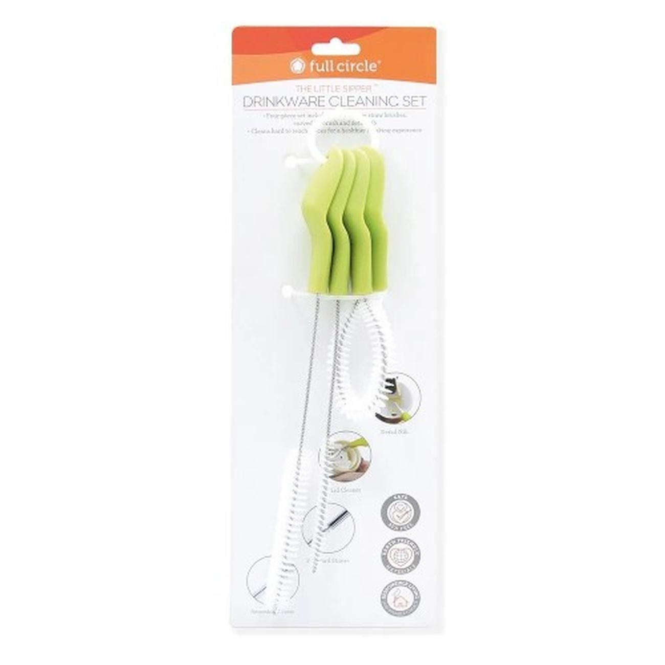 full-circle-the-little-sipper-set-of-4-brushes-drinkware-cleaning-set - Full Circle The Little Sipper Cleaning Brushes Set