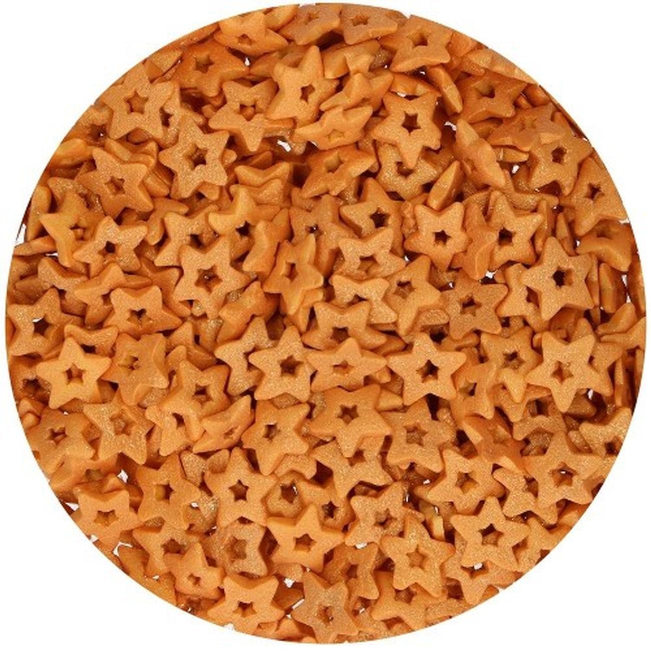 fun-cakes-edible-sprinkles-open-star-gold-50g - FunCakes Edible Sprinkles Open Star Gold 50g