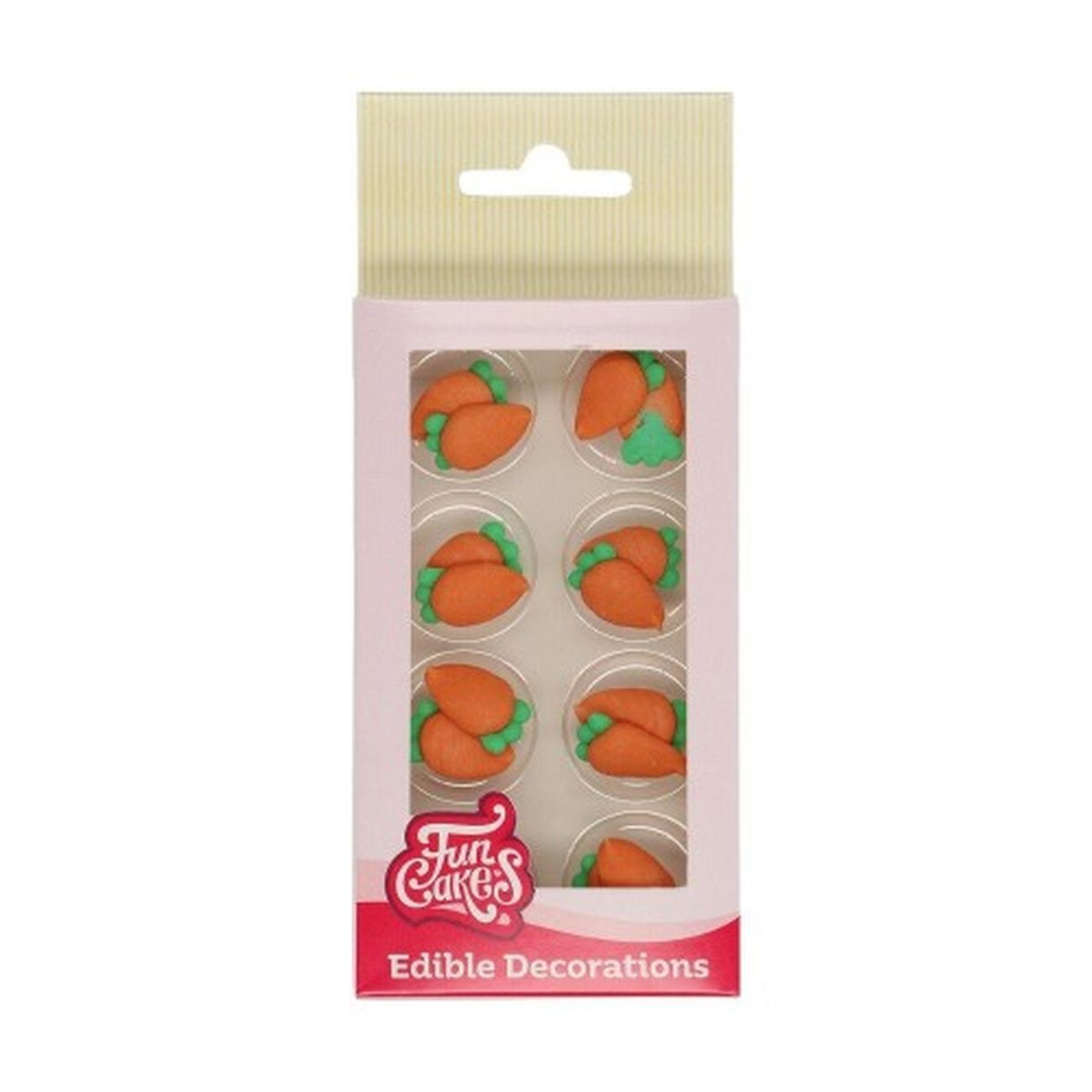 fun-cakes-sugar-decorations-easter-carrots-16pc - FunCakes Sugar Decoration Carrots 16pc