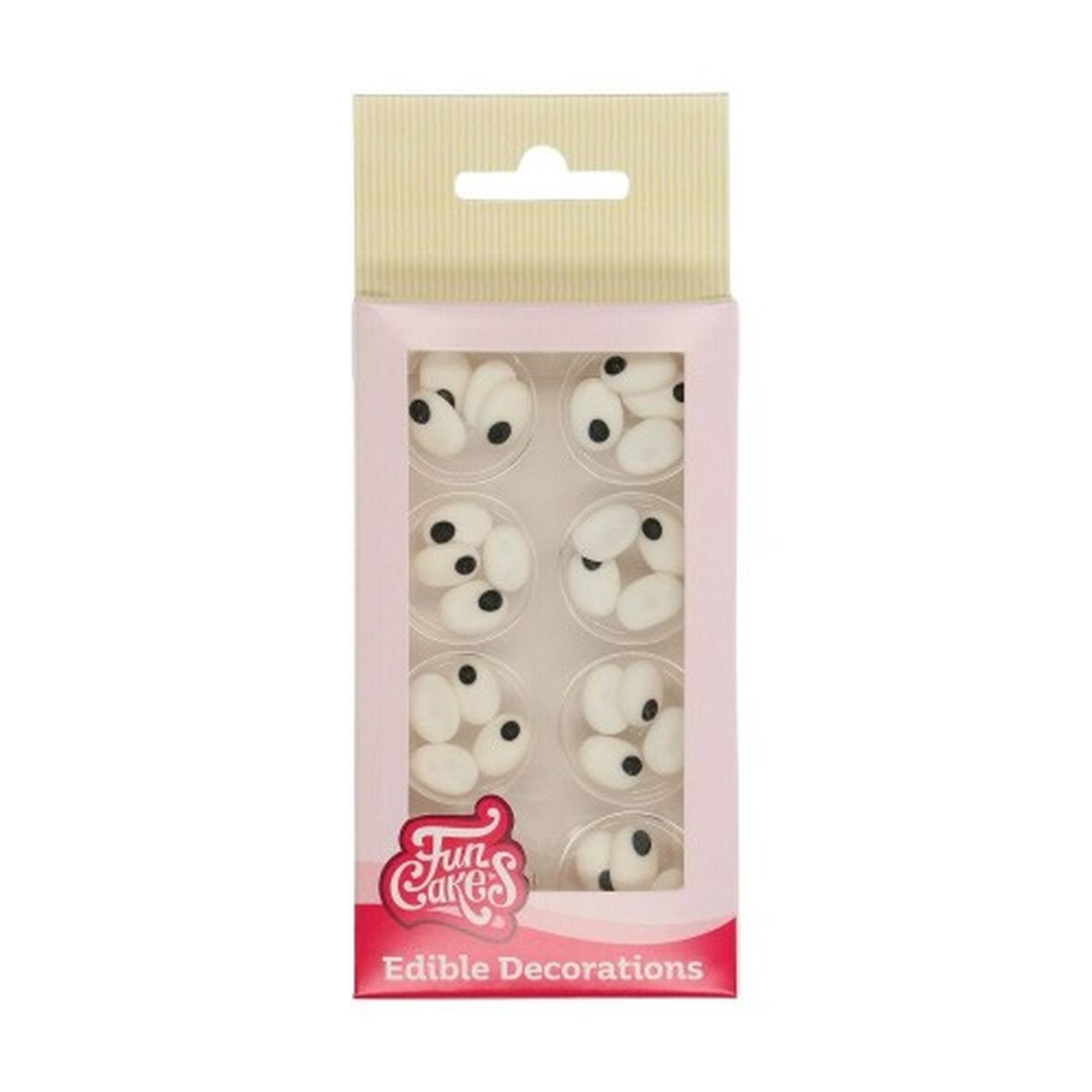fun-cakes-sugar-decoration-oval-eyes-edible-32pc - FunCakes Sugar Decoration Oval Eyes 32pc