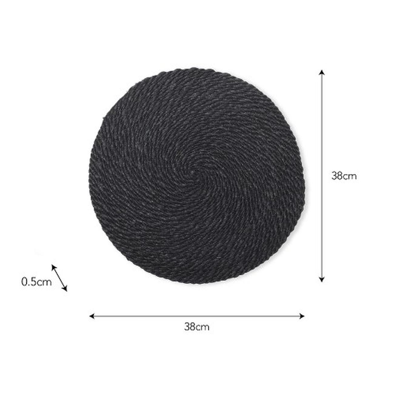 garden-trading-jute-placemats-black-4pc - Garden Trading Set of 4 Jute Placemats Black