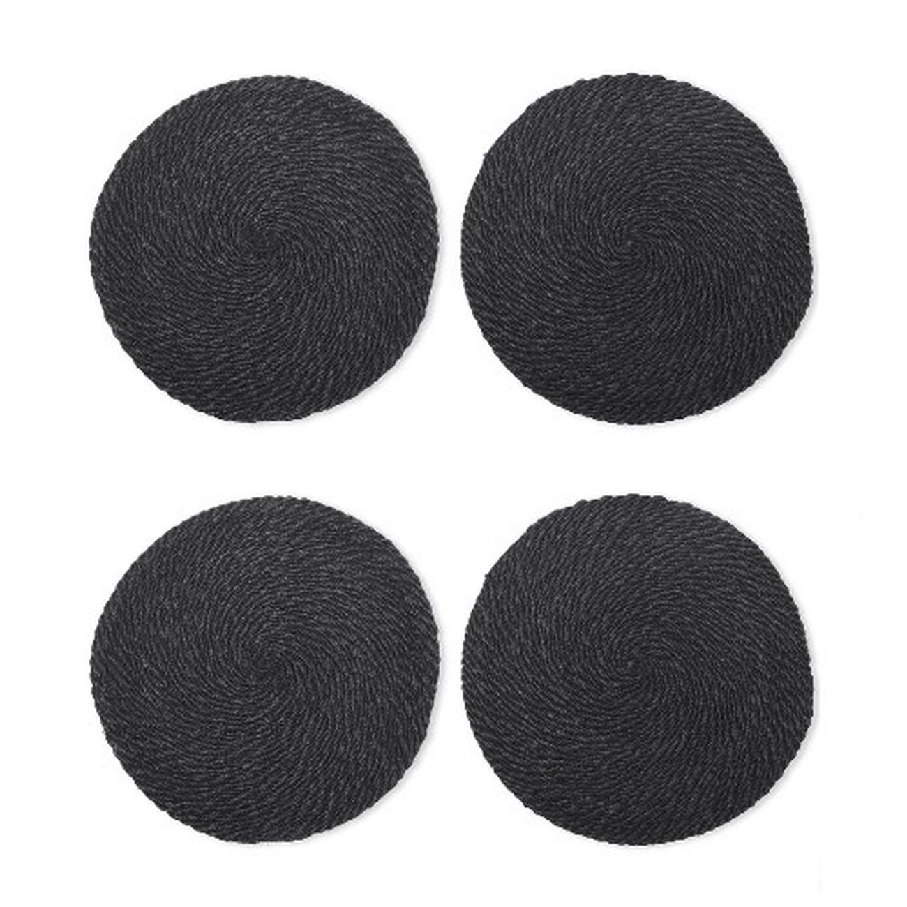 garden-trading-jute-placemats-black-4pc - Garden Trading Set of 4 Jute Placemats Black