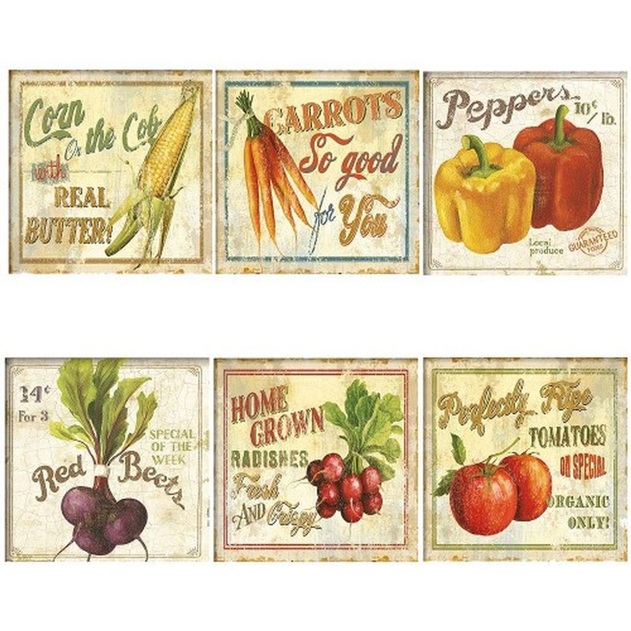 eddingtons-garden-vegetables-ceramic-trivet - Eddingtons Garden Vegetables Ceramic Trivet