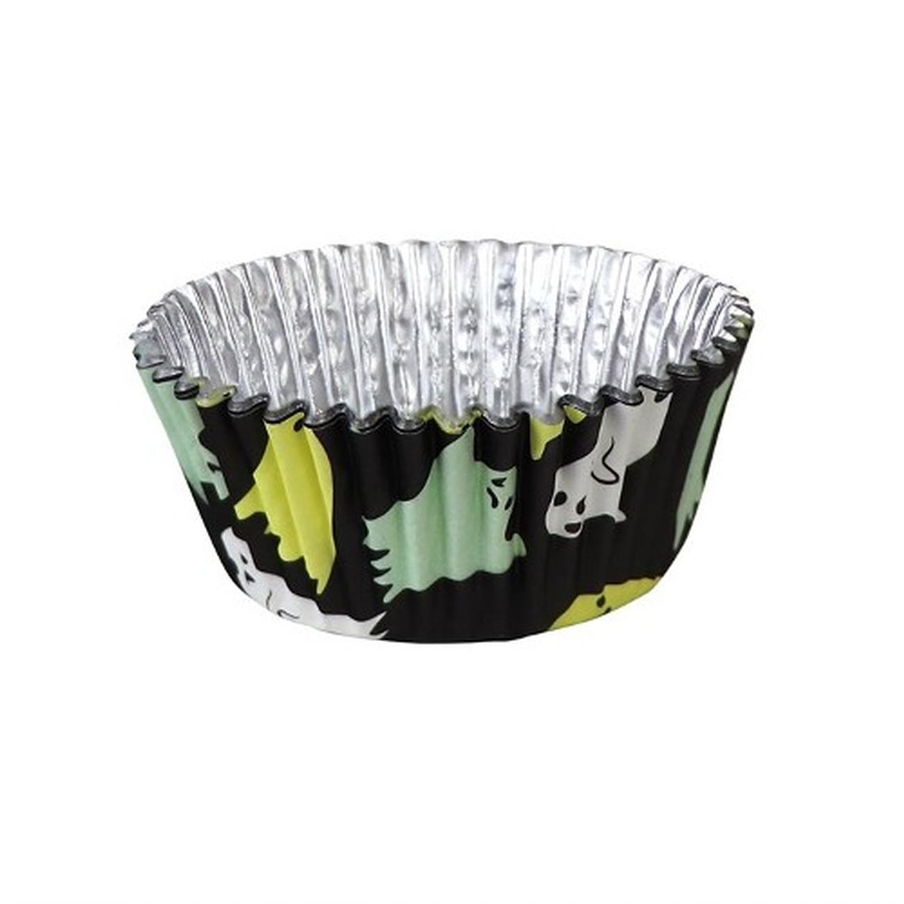 pme-30-foil-lined-baking-cases-halloween-ghoulish-ghosts - PME 30 Foil Baking Cases Halloween Ghoulish Ghosts