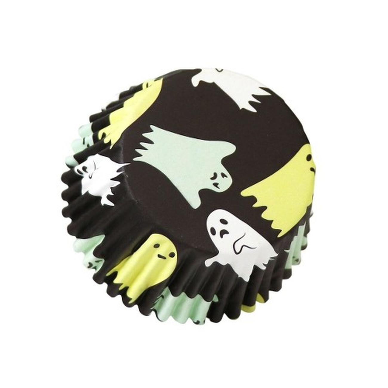 pme-30-foil-lined-baking-cases-halloween-ghoulish-ghosts - PME 30 Foil Baking Cases Halloween Ghoulish Ghosts