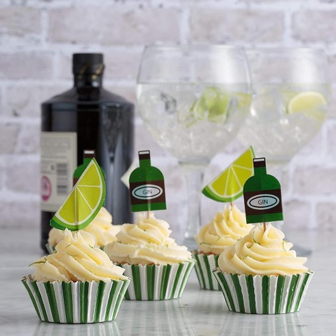 mason-cash-48pc-gin-and-tonic-cupcake-cases-toppers - Mason Cash 48 Gin & Tonic Cupcake Cases & Toppers