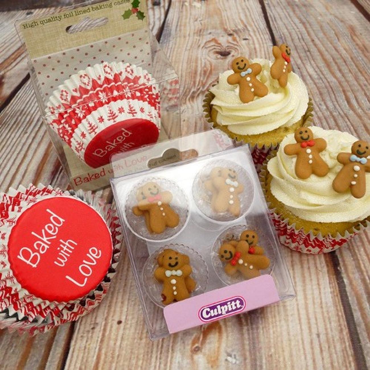culpitt-sugar-decorations-gingerbread-men-12pc - Culpitt Sugar Piping Gingerbread Men 12pc