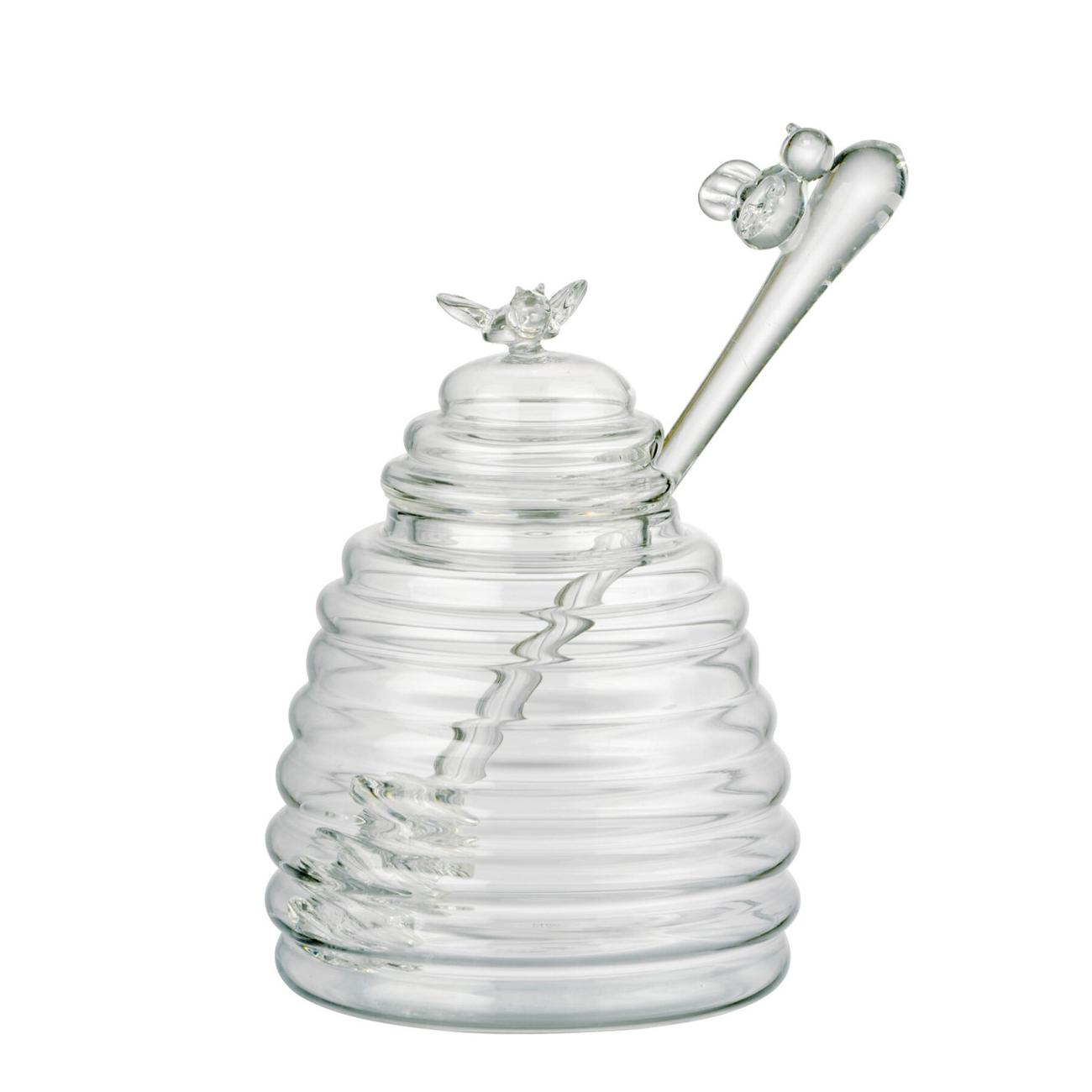 Classic Glass Honeypot & Dipper