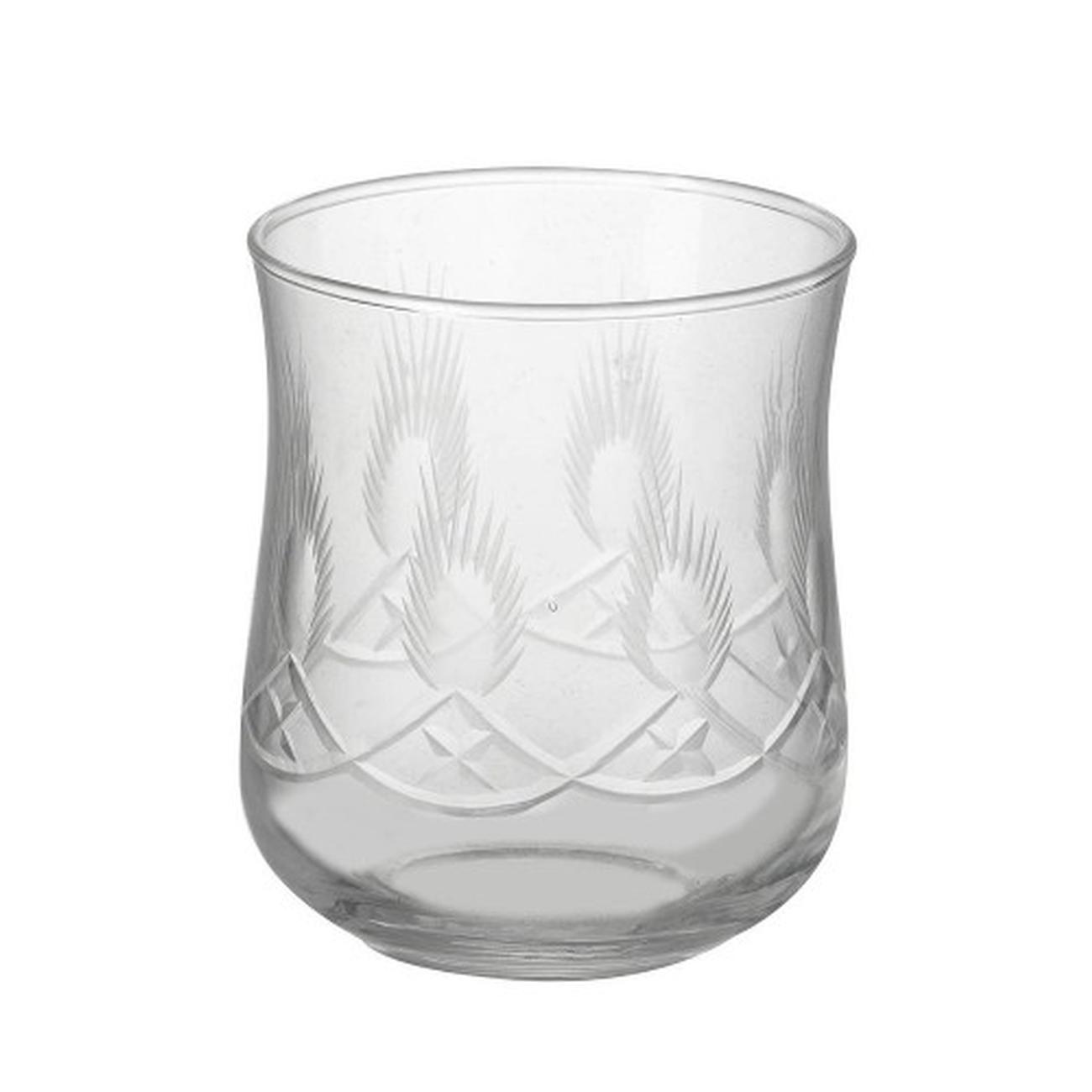 Etched Drinking Glass Violet