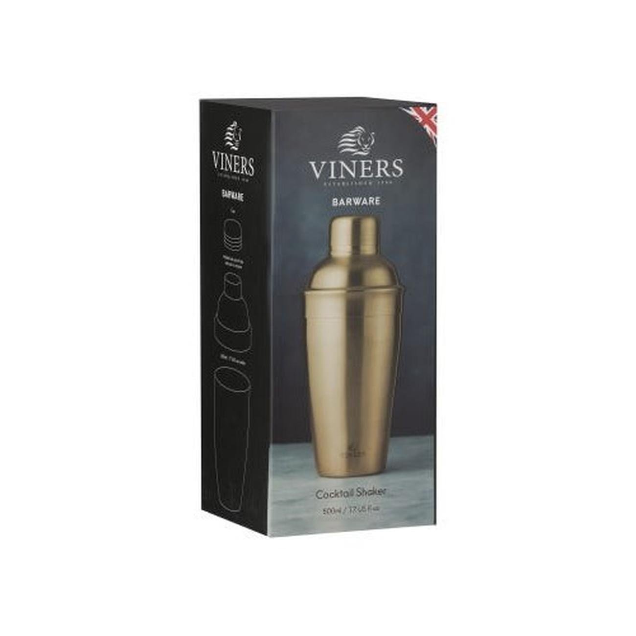 Viners Barware 500ml Gold Cocktail Shaker
