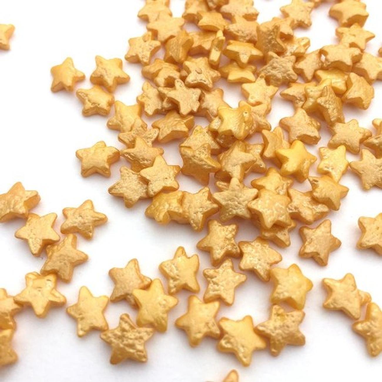 pme-edible-decoration-gold-stars-sprinkles-65g - PME Edible Gold Stars Sprinkles 65g
