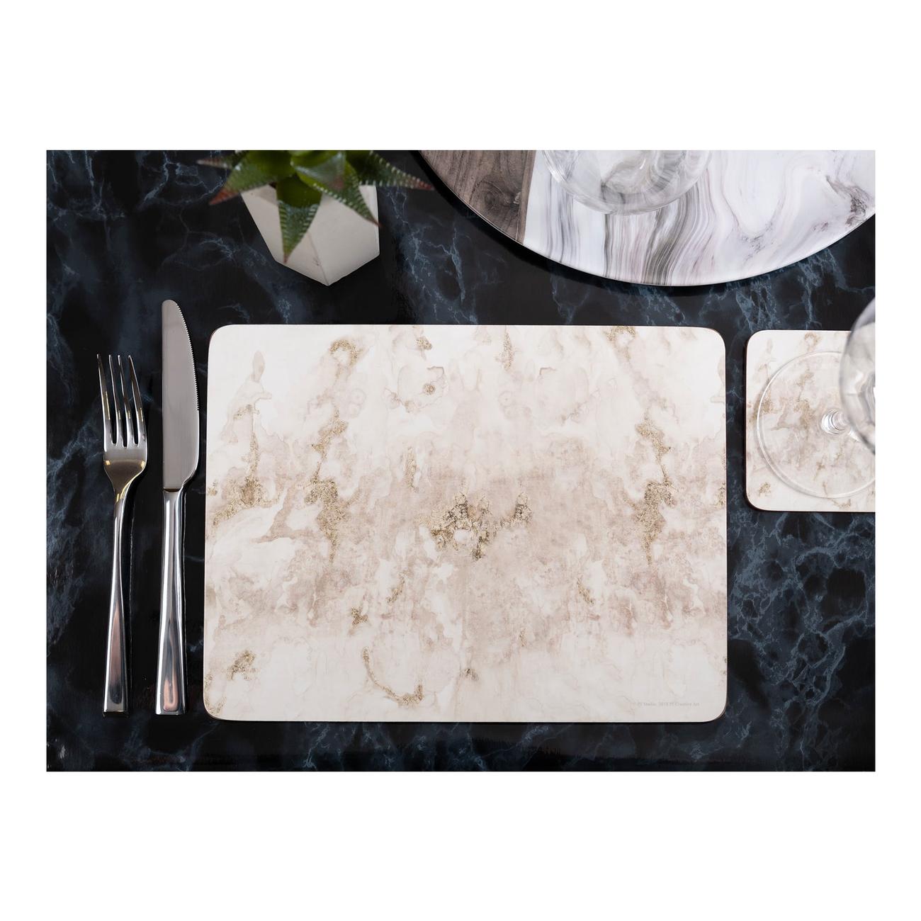 Creative Tops Grey Marble Pack Of 6 Premium Placemats