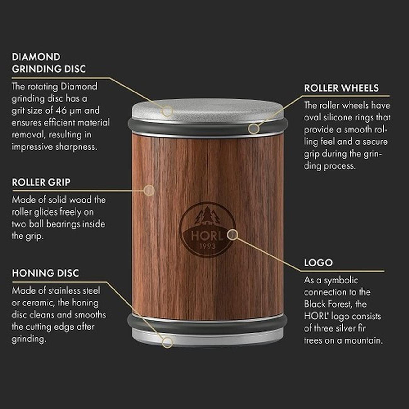 horl-2-knife-sharpener-walnut-dark-brown - HORL2 Sharpener Nut