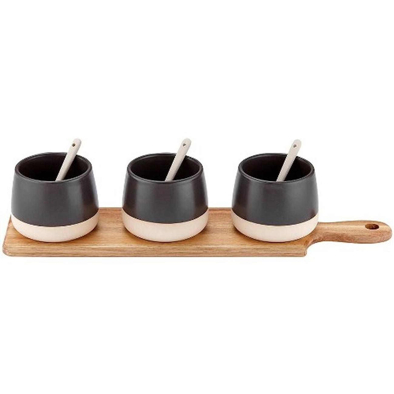 ladelle-host-bowl-and-spoon-paddle-board-charcoal - Ladelle Host Bowl & Spoon Paddle Charcoal