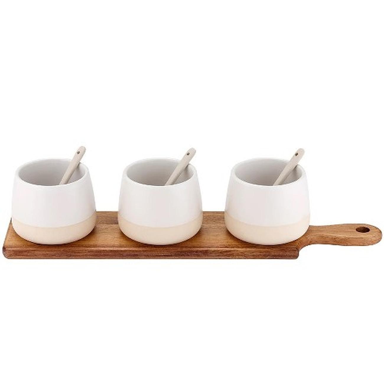 ladelle-host-bowl-and-spoon-paddle-serving-board-white - Ladelle Host Bowl & Spoon Paddle White