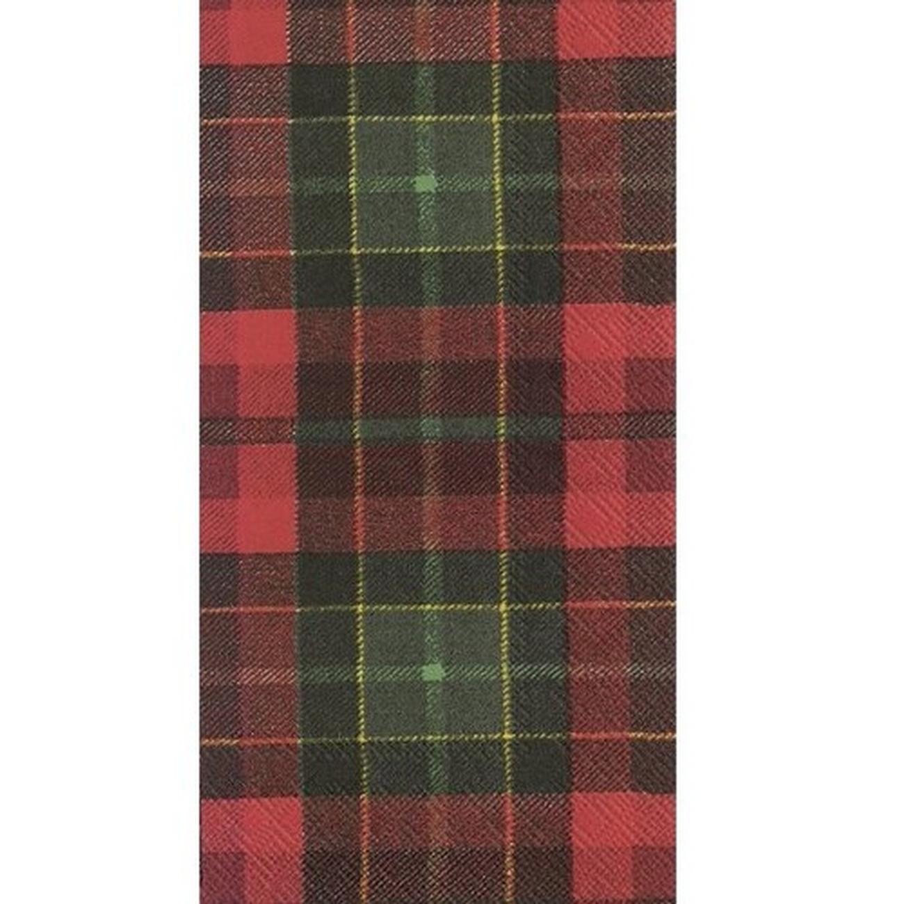 IHR-Christmas-guest-towels-tartan-red - IHR Paper Guest Serviettes Tartan Red