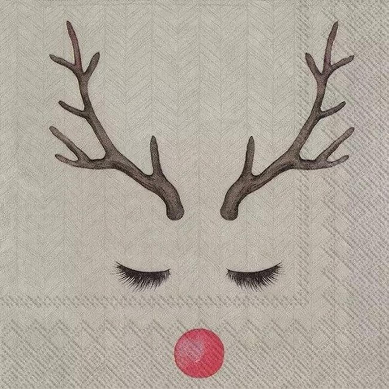 ihr-lunch-napkins-cool-rudolph-brown - IHR Lunch Napkins Cool Rudolph Brown