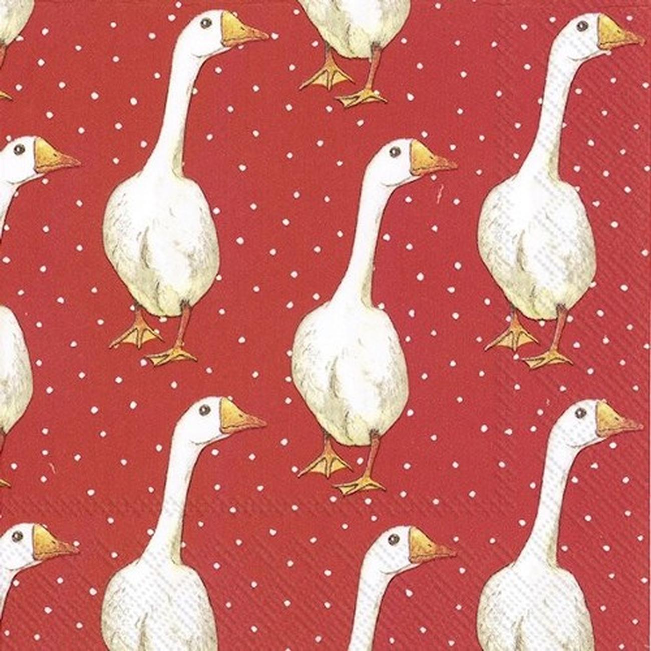 ihr-lunch-napkins-martin-goose-red - IHR Lunch Napkins Martin Red