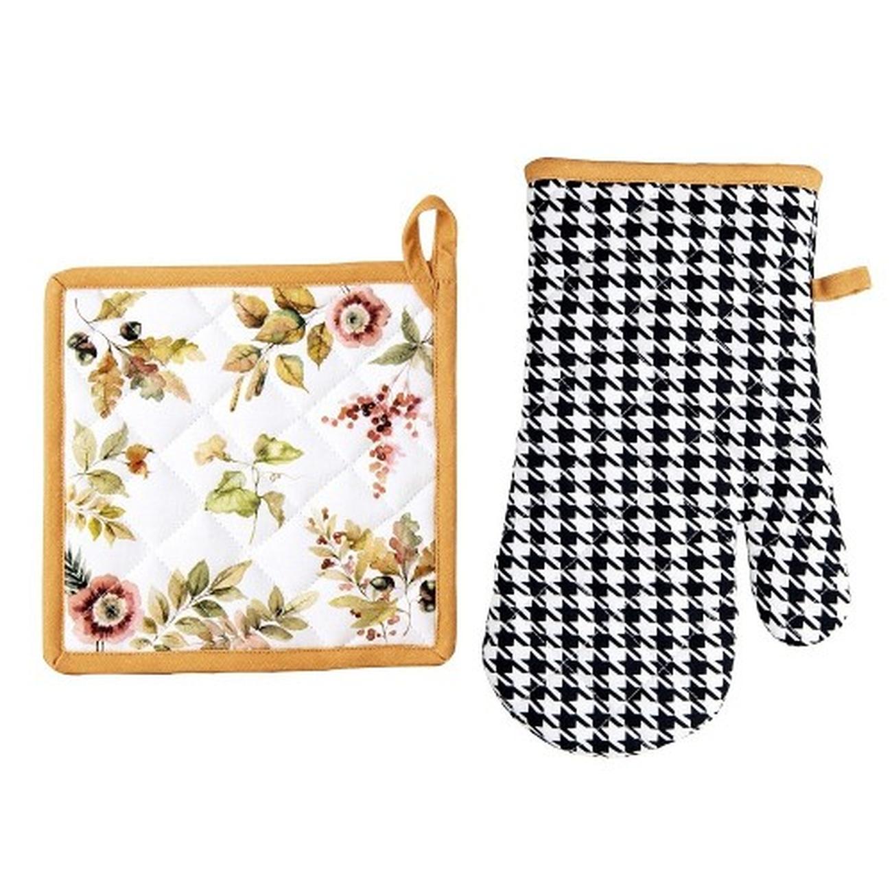 ihr-pumpkin-love-cream-oven-glove-pot-holder-set - IHR Pumpkin Love Oven Glove & Pot Holder