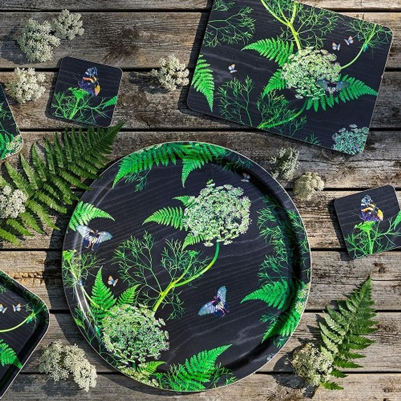 jamida-black-dill-round-tray-39cm-michael-angove - Jamida 39cm Round Tray Black Dill by Michael Angove
